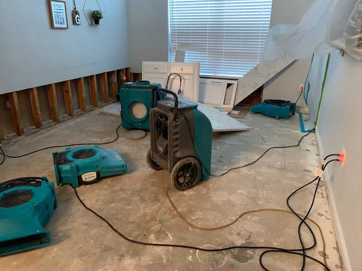 Dehumidifier in flood-cut room for Water Extraction & Removal in Latimer